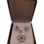 Conjunto Flor con Circón Amatista